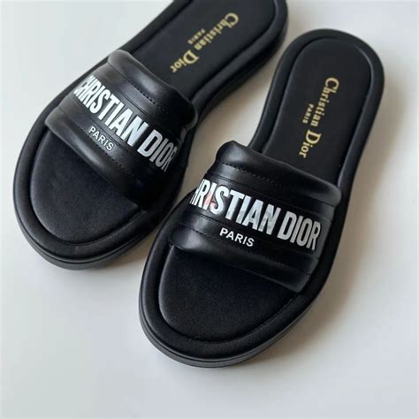 christian dior espadrilles black|Christian Dior slides on sale.